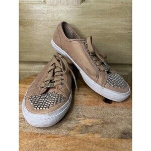 Michael Kors Tan/ Gold Boerum Studded Sneaker Flats Women's  Sz 7.5 Medium
